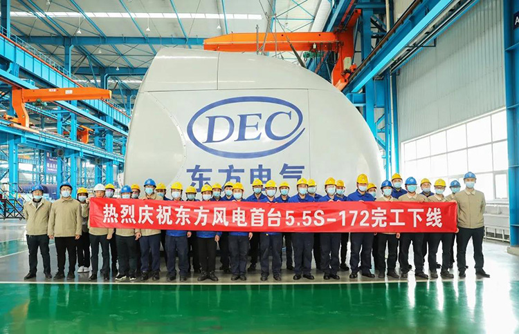 開啟“6MW時(shí)代”！國內(nèi)陸上單機(jī)容量最大風(fēng)電機(jī)組下線